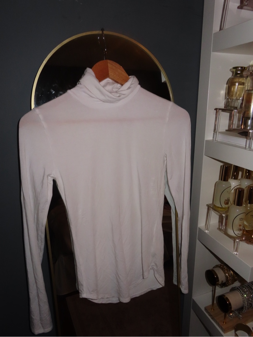 Babaton Freshman White Turtleneck Top | S | NWOT
